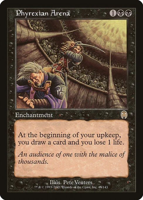 Phyrexian Arena, carta Magic di tipo Enchantment illustrata da Pete Venters