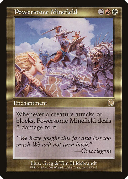 Powerstone Minefield, carta Magic di tipo Enchantment illustrata da Greg Hildebrandt