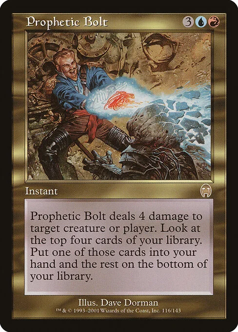 Prophetic Bolt, carta Magic di tipo Instant illustrata da Dave Dorman