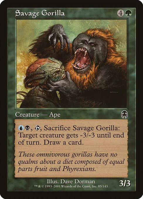 Savage Gorilla, carta Magic di tipo Creature — Ape illustrata da Dave Dorman