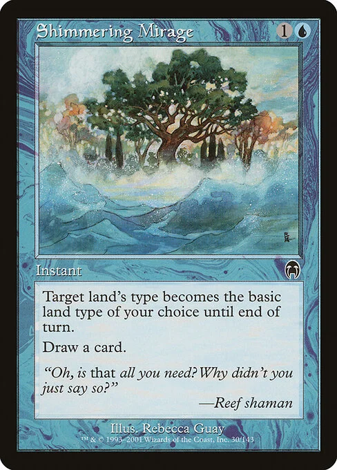 Shimmering Mirage, carta Magic di tipo Instant illustrata da Rebecca Guay