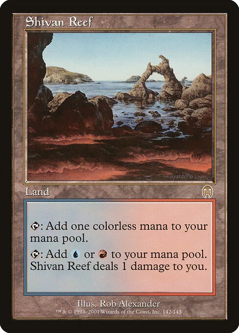 Shivan Reef, carta Magic di tipo Land illustrata da Rob Alexander