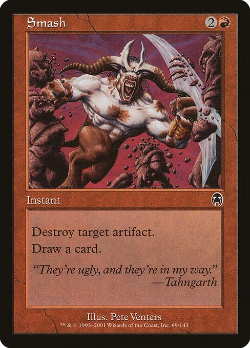 Smash, carta Magic di tipo Instant illustrata da Pete Venters