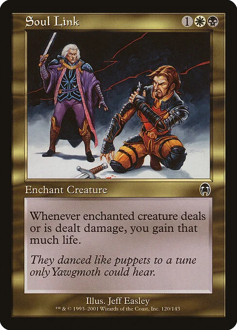 Soul Link, carta Magic di tipo Enchantment — Aura illustrata da Jeff Easley