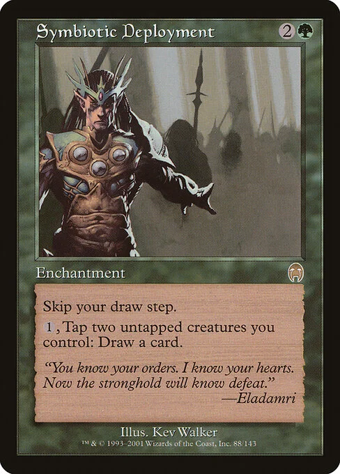 Symbiotic Deployment, carta Magic di tipo Enchantment illustrata da Kev Walker