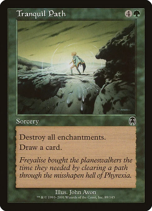Tranquil Path, carta Magic di tipo Sorcery illustrata da John Avon