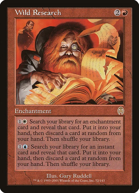 Wild Research, carta Magic di tipo Enchantment illustrata da Gary Ruddell