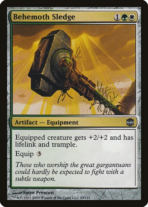Behemoth Sledge, carta Magic di tipo Artifact — Equipment illustrata da Steve Prescott