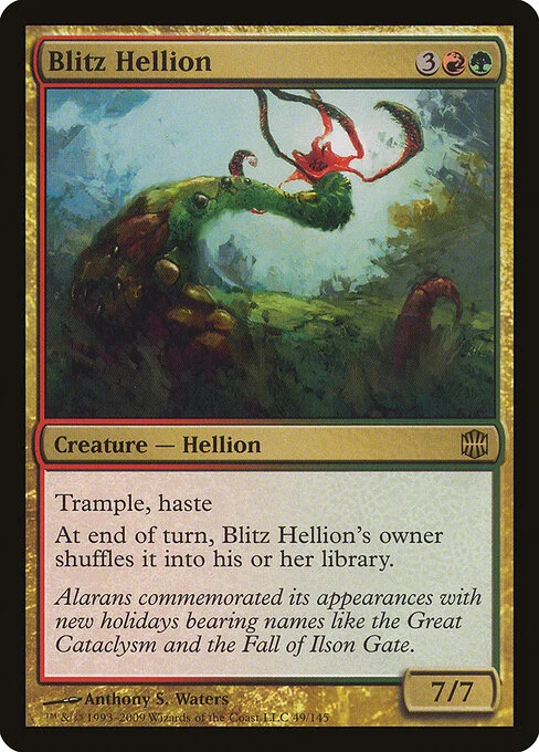Blitz Hellion, carta Magic di tipo Creature — Hellion illustrata da Anthony S. Waters