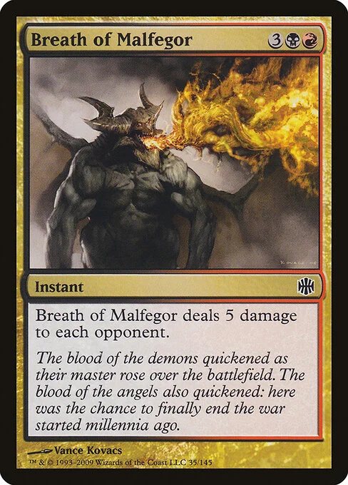 Breath of Malfegor, carta Magic di tipo Instant illustrata da Vance Kovacs