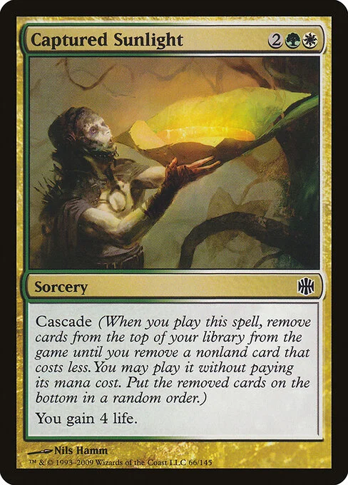 Captured Sunlight, carta Magic di tipo Sorcery illustrata da Nils Hamm