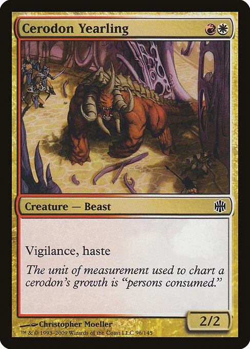 Cerodon Yearling, carta Magic di tipo Creature — Beast illustrata da Christopher Moeller
