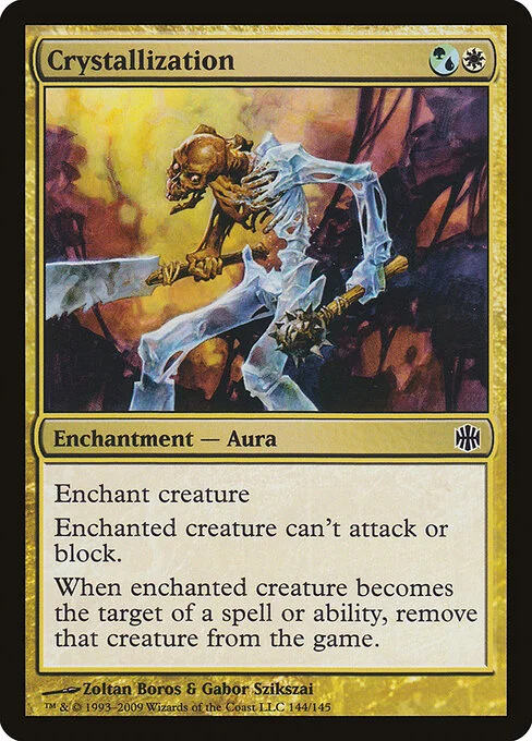 Crystallization, carta Magic di tipo Enchantment — Aura illustrata da Zoltan Boros & Gabor Szikszai