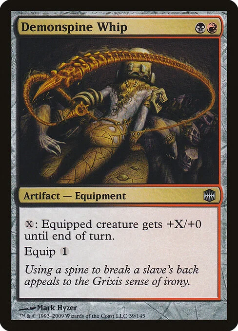 Demonspine Whip, carta Magic di tipo Artifact — Equipment illustrata da Mark Hyzer