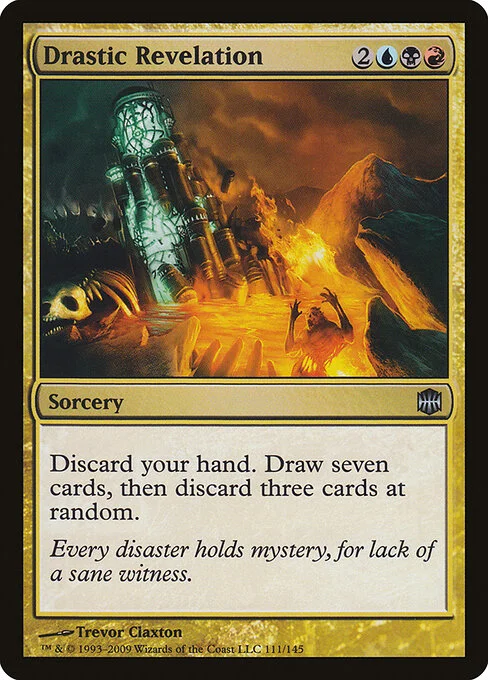 Drastic Revelation, carta Magic di tipo Sorcery illustrata da Trevor Claxton