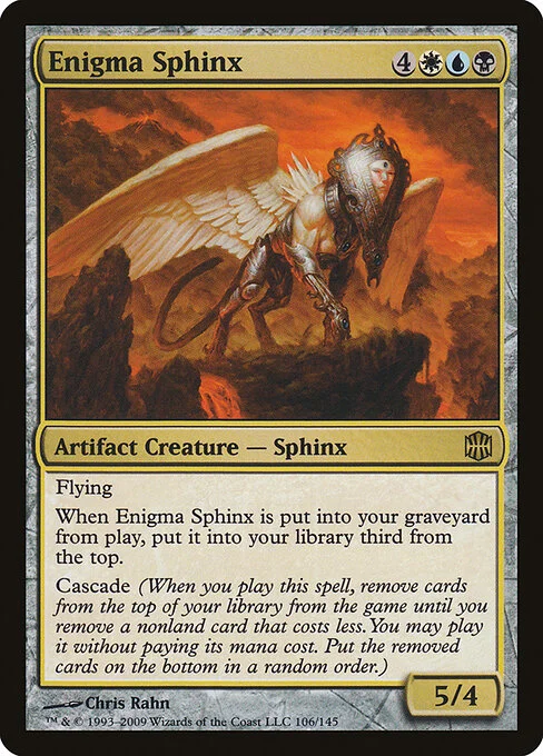 Enigma Sphinx, carta Magic di tipo Artifact Creature — Sphinx illustrata da Chris Rahn