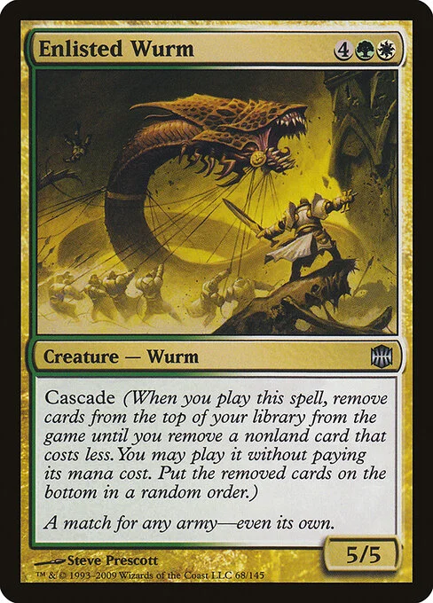 Enlisted Wurm, carta Magic di tipo Creature — Wurm illustrata da Steve Prescott