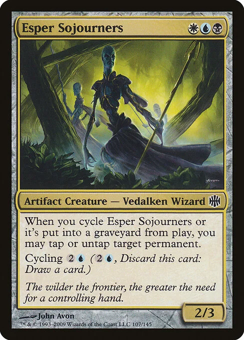 Esper Sojourners, carta Magic di tipo Artifact Creature — Vedalken Wizard illustrata da John Avon