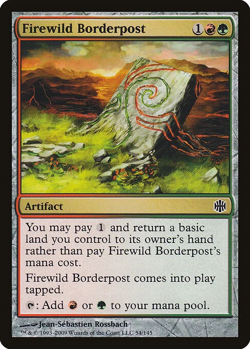 Firewild Borderpost, carta Magic di tipo Artifact illustrata da Jean-Sébastien Rossbach
