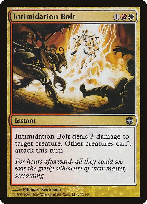 Intimidation Bolt, carta Magic di tipo Instant illustrata da Michael Bruinsma