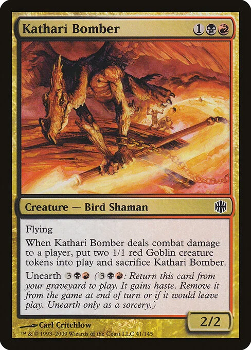 Kathari Bomber, carta Magic di tipo Creature — Bird Shaman illustrata da Carl Critchlow