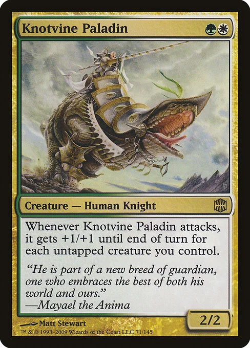 Knotvine Paladin, carta Magic di tipo Creature — Human Knight illustrata da Matt Stewart