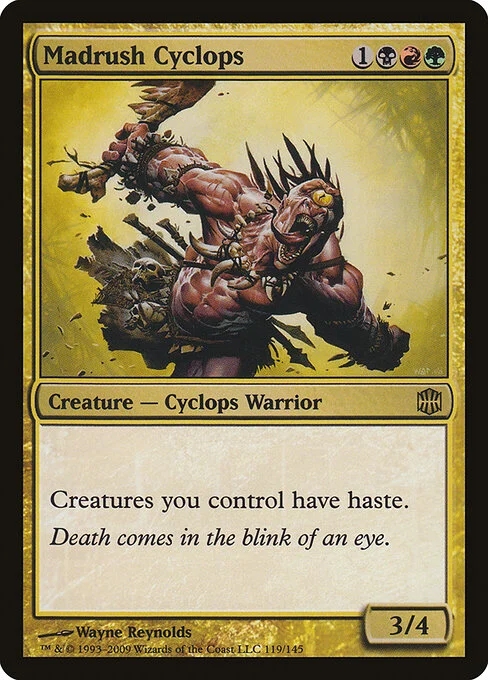 Madrush Cyclops, carta Magic di tipo Creature — Cyclops Warrior illustrata da Wayne Reynolds