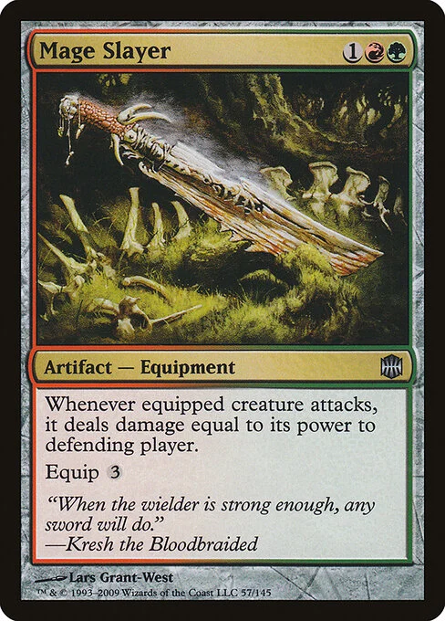 Mage Slayer, carta Magic di tipo Artifact — Equipment illustrata da Lars Grant-West