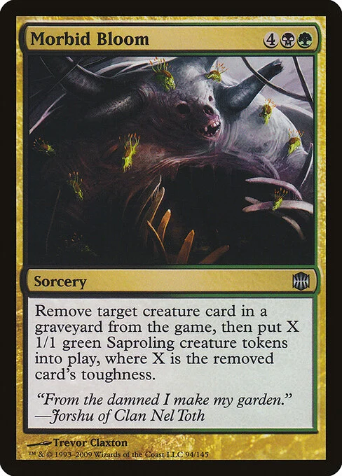 Morbid Bloom, carta Magic di tipo Sorcery illustrata da Trevor Claxton