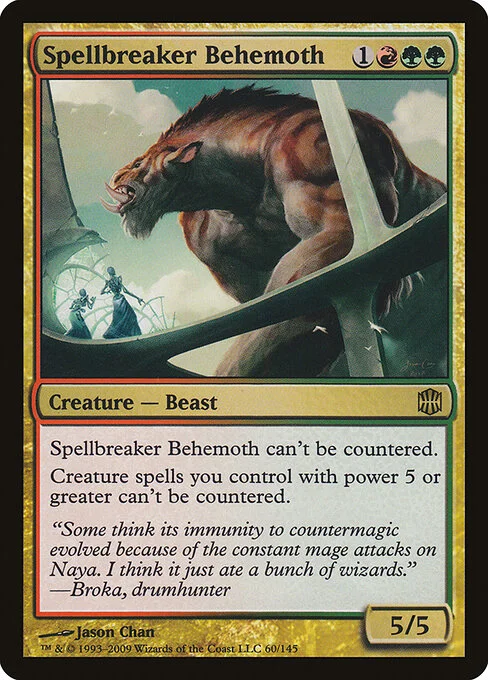 Spellbreaker Behemoth, carta Magic di tipo Creature — Beast illustrata da Jason Chan