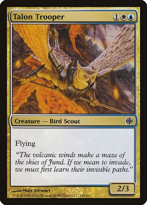 Talon Trooper, carta Magic di tipo Creature — Bird Scout illustrata da Matt Stewart
