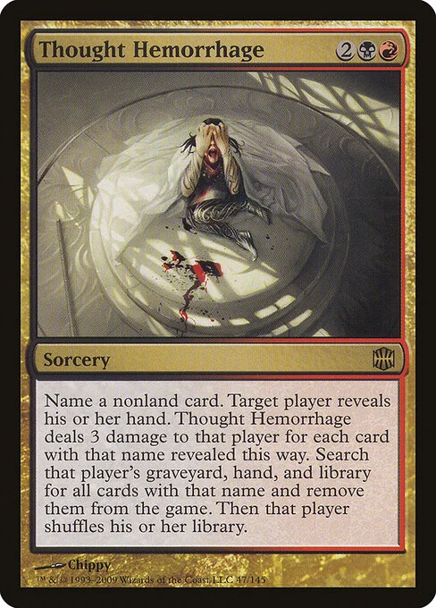 Thought Hemorrhage, carta Magic di tipo Sorcery illustrata da Chippy