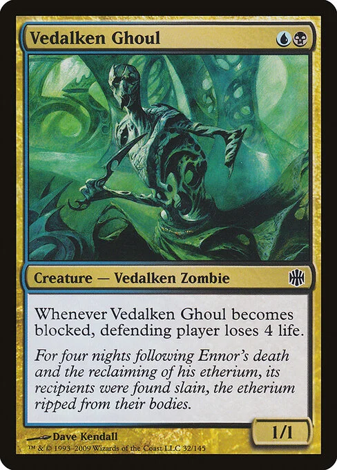 Vedalken Ghoul, carta Magic di tipo Creature — Vedalken Zombie illustrata da Dave Kendall