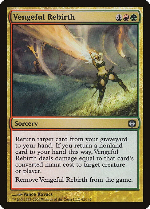 Vengeful Rebirth, carta Magic di tipo Sorcery illustrata da Vance Kovacs