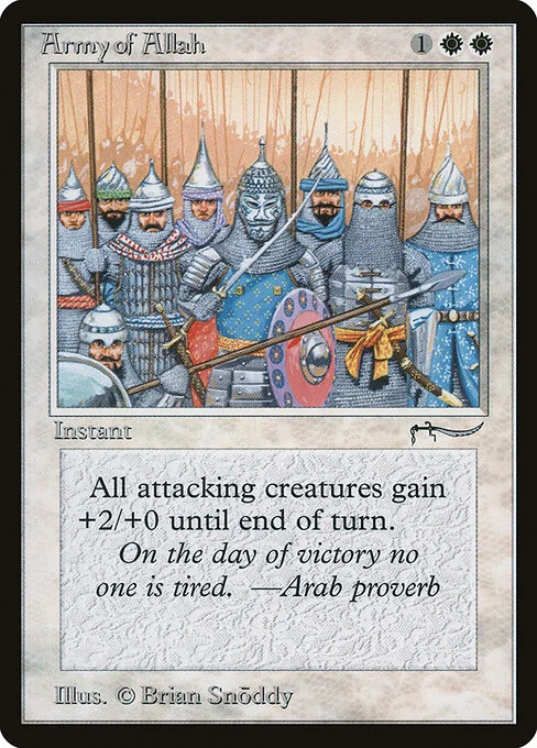 Army of Allah, carta Magic di tipo Instant illustrata da Brian Snõddy