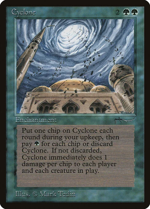 Cyclone, carta Magic di tipo Enchantment illustrata da Mark Tedin