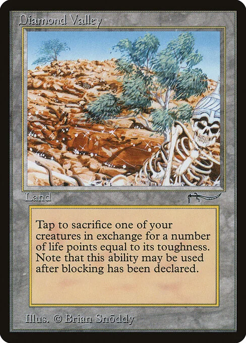 Diamond Valley, carta Magic di tipo Land illustrata da Brian Snõddy