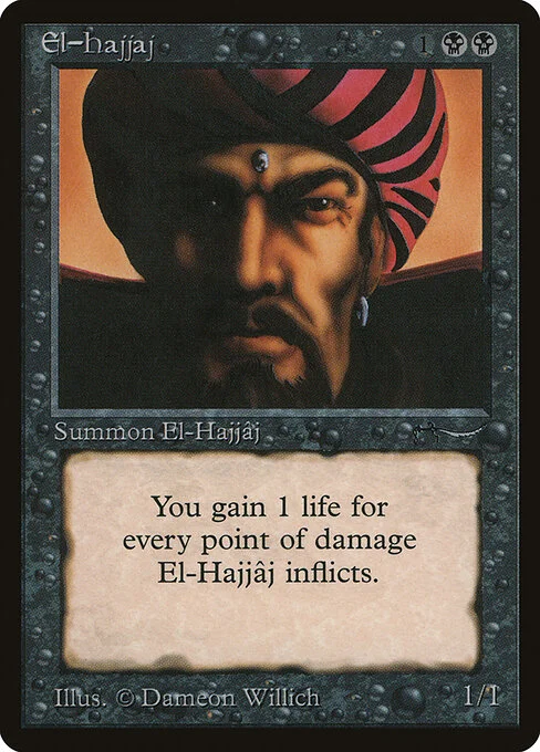 El-Hajjâj, carta Magic di tipo Creature — Human Wizard illustrata da Dameon Willich