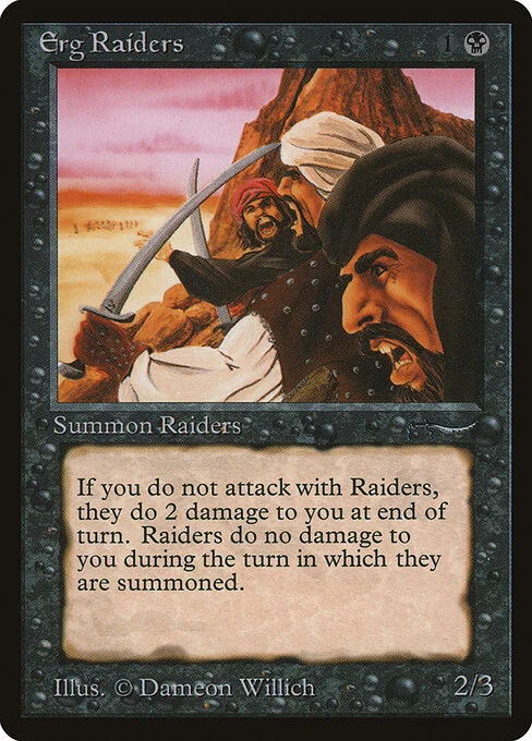 Erg Raiders, carta Magic di tipo Creature — Human Warrior illustrata da Dameon Willich