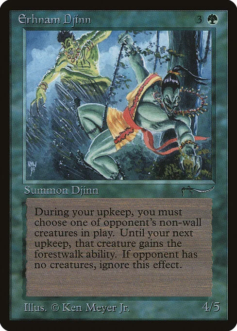 Erhnam Djinn, carta Magic di tipo Creature — Djinn illustrata da Ken Meyer, Jr.