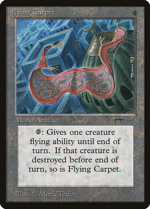 Flying Carpet, carta Magic di tipo Artifact illustrata da Mark Tedin