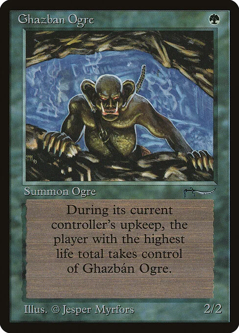 Ghazbán Ogre, carta Magic di tipo Creature — Ogre illustrata da Jesper Myrfors