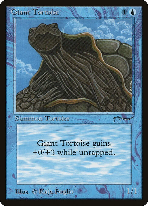 Giant Tortoise, carta Magic di tipo Creature — Turtle illustrata da Kaja Foglio