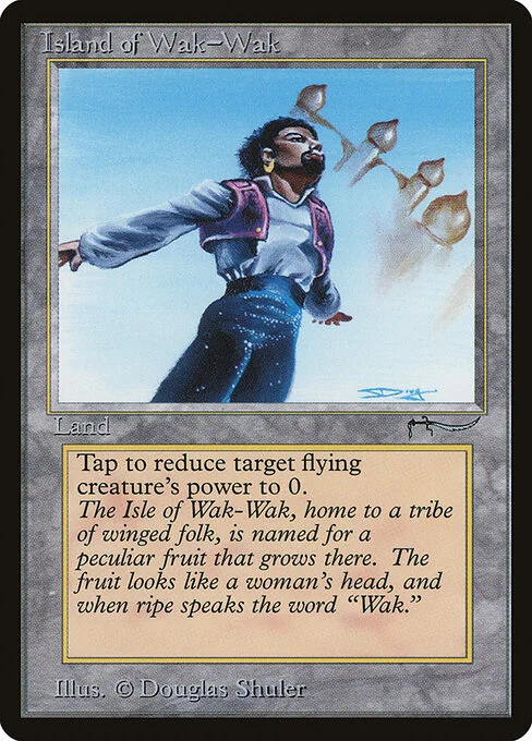 Island of Wak-Wak, carta Magic di tipo Land illustrata da Douglas Shuler