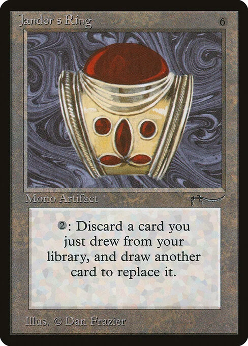 Jandor's Ring, carta Magic di tipo Artifact illustrata da Dan Frazier