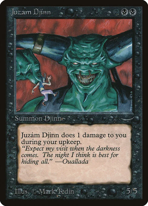 Juzám Djinn, carta Magic di tipo Creature — Djinn illustrata da Mark Tedin