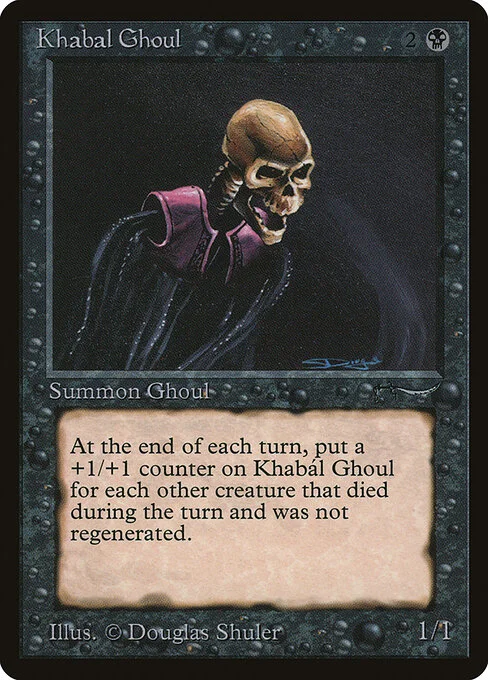 Khabál Ghoul, carta Magic di tipo Creature — Zombie illustrata da Douglas Shuler