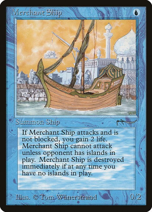 Merchant Ship, carta Magic di tipo Creature — Human illustrata da Tom Wänerstrand