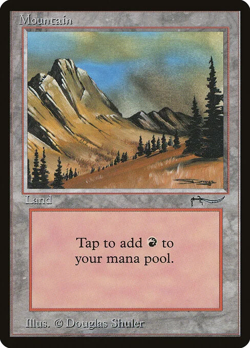 Mountain, carta Magic di tipo Basic Land — Mountain illustrata da Douglas Shuler