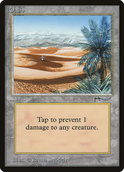 Oasis, carta Magic di tipo Land illustrata da Brian Snõddy